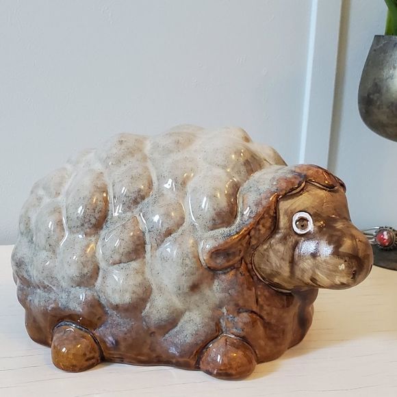 Easter Decor Baby Porcelain Lamb Nursery Home Decor - Picture 3 of 5